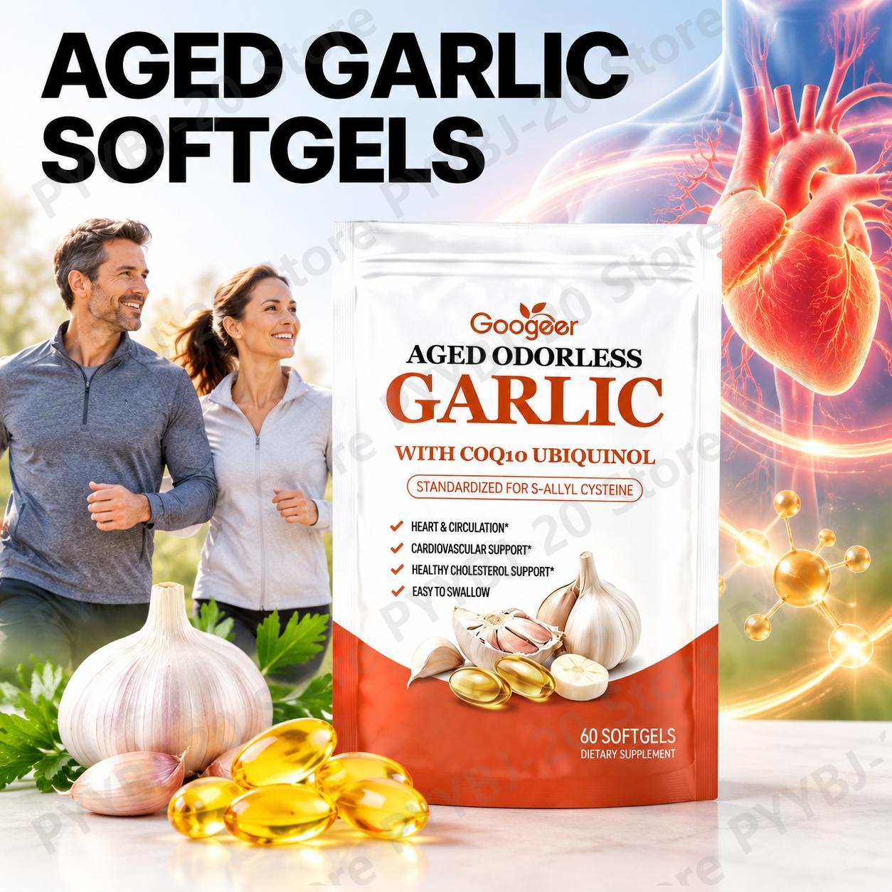 Coq10 Ubiquinol Softgel - Googeer Cápsulas blandas de ajo sin