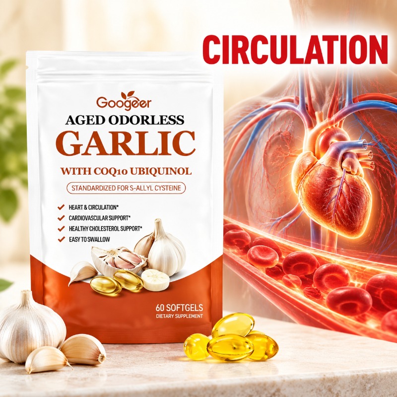 Coq10 Ubiquinol Softgel - Cápsulas blandas de ajo sin olor