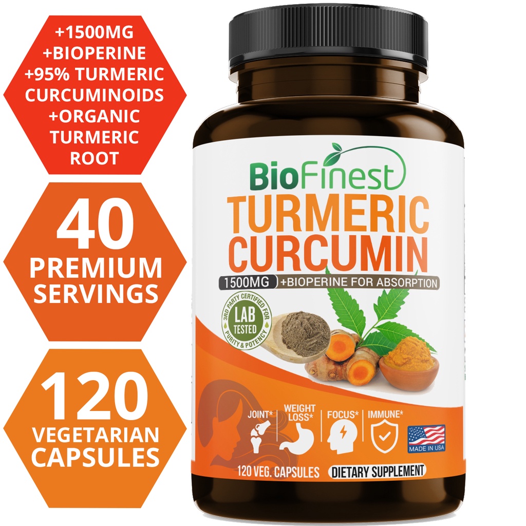 Biofinest-Suplemento de curcum - Turmeric Curcumin Capsule reseña y precio