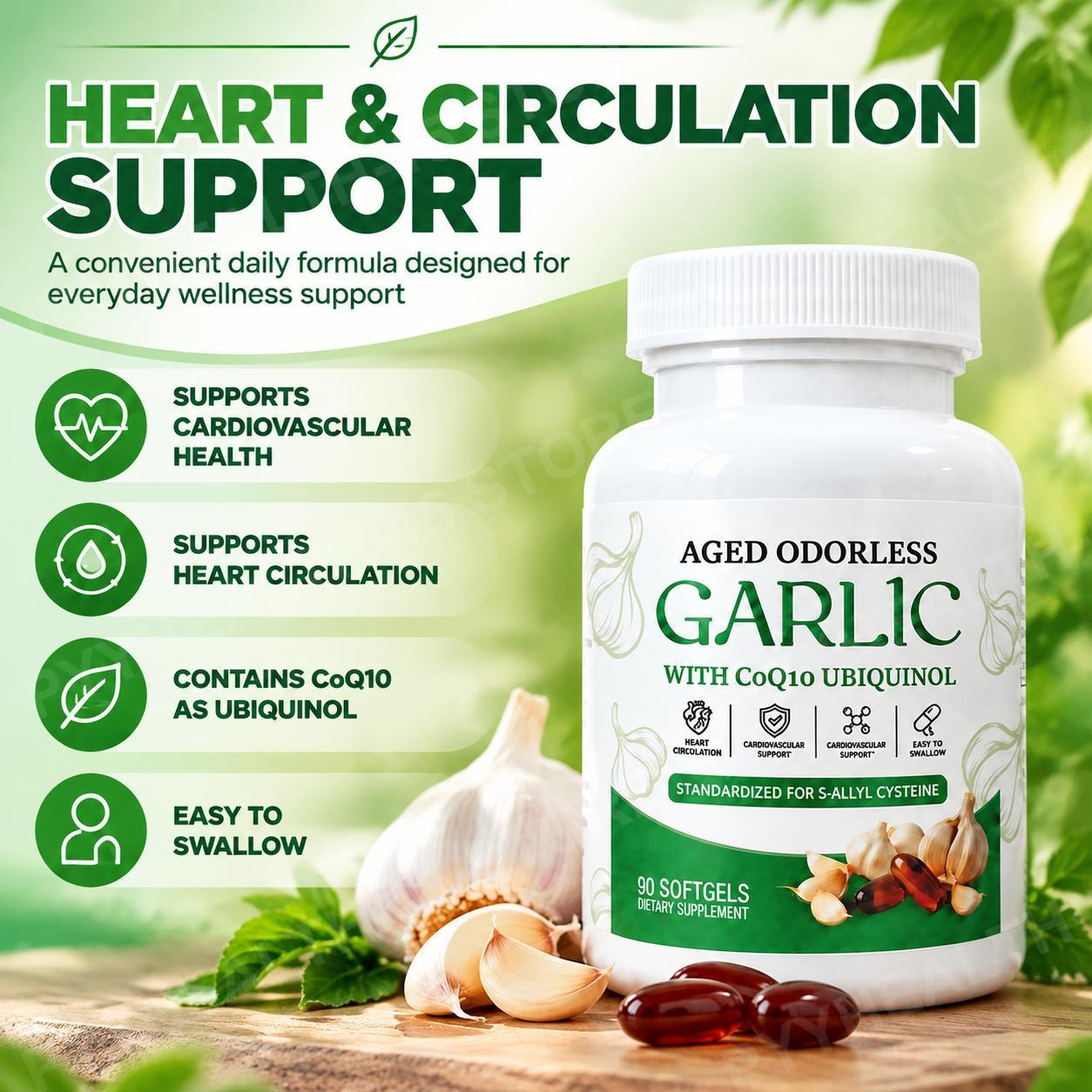 Cápsulas blandas de ajo sin ol - Coq10 Ubiquinol Softgel reseña y precio