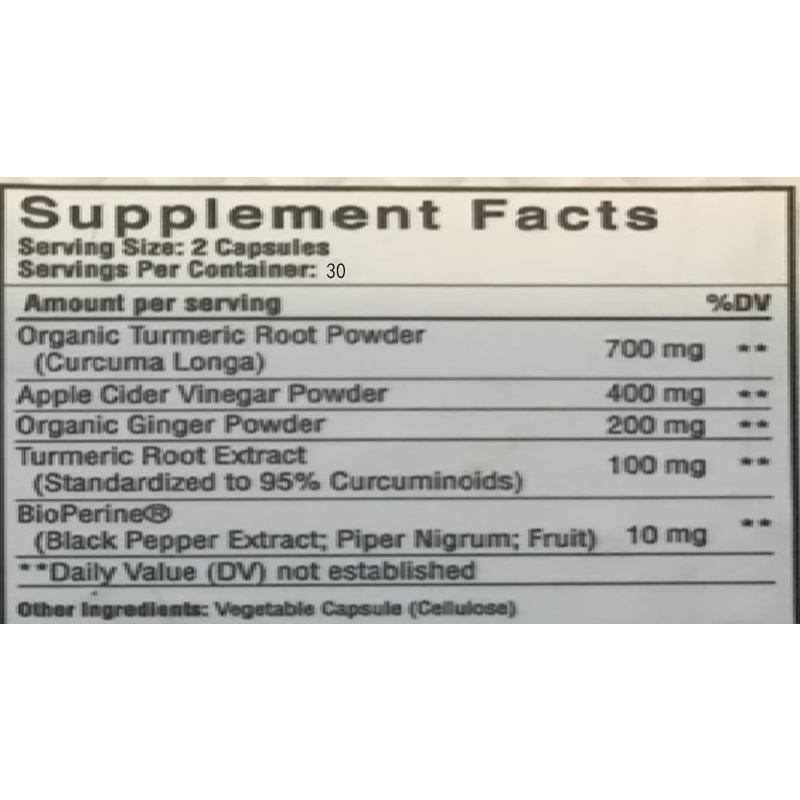 Polvo de Raíz de Cúrcuma Orgán - Turmeric Curcumin Capsule reseña y precio