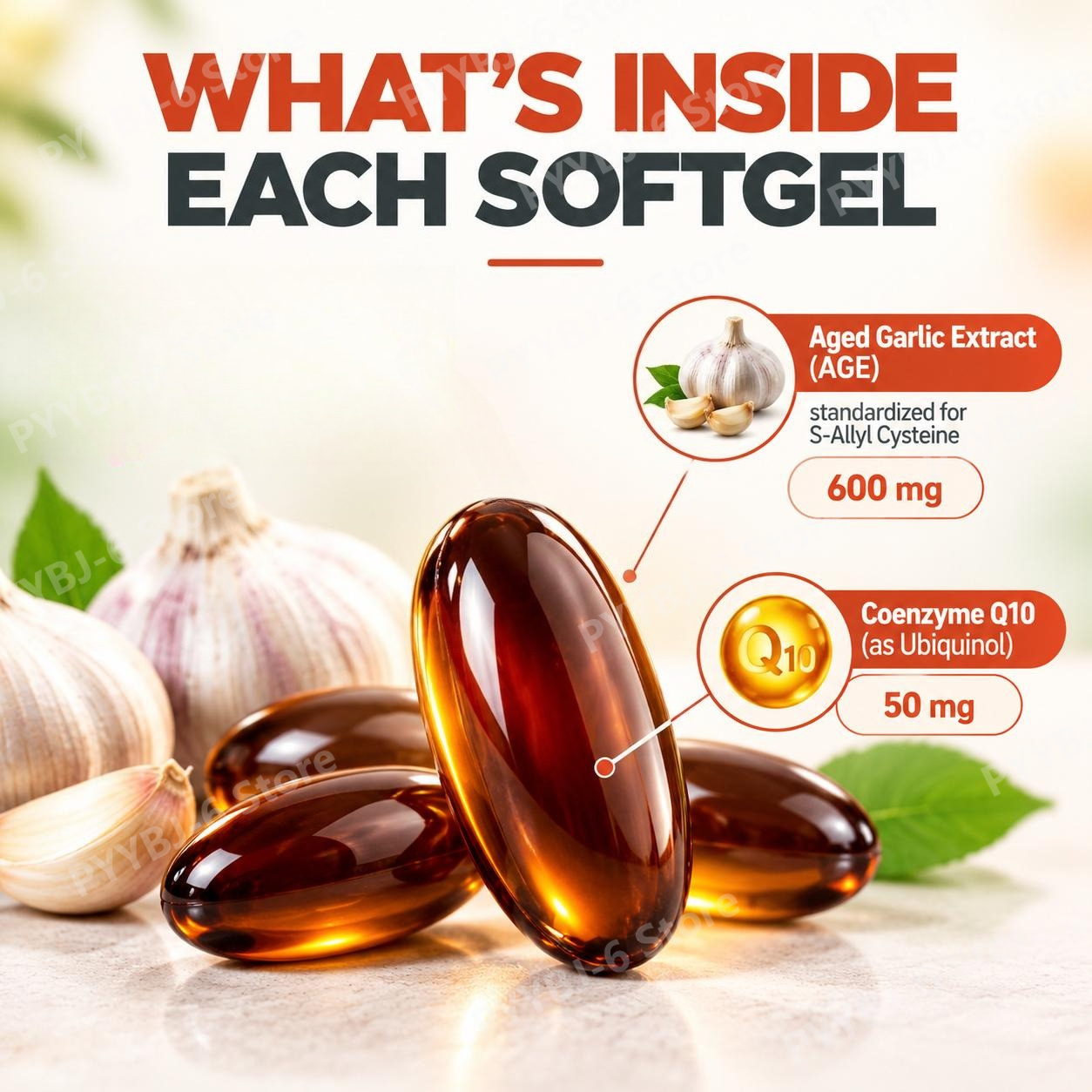 Cápsulas blandas de ajo sin ol - Coq10 Ubiquinol Softgel reseña y precio