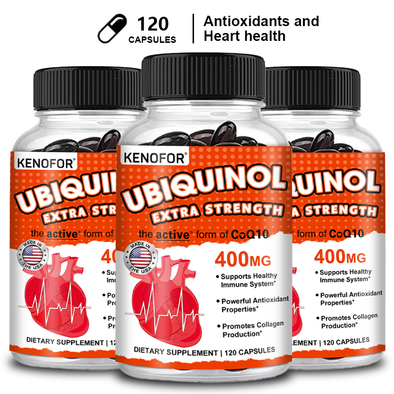 KENOFOR Ubiquinol CoQ10 400 mg - Coq10 Ubiquinol Softgel reseña y precio