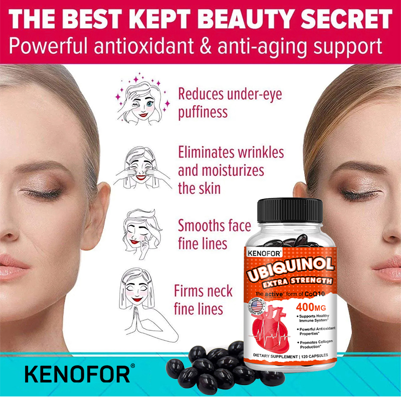 KENOFOR Ubiquinol CoQ10 400 mg - Coq10 Ubiquinol Softgel reseña y precio