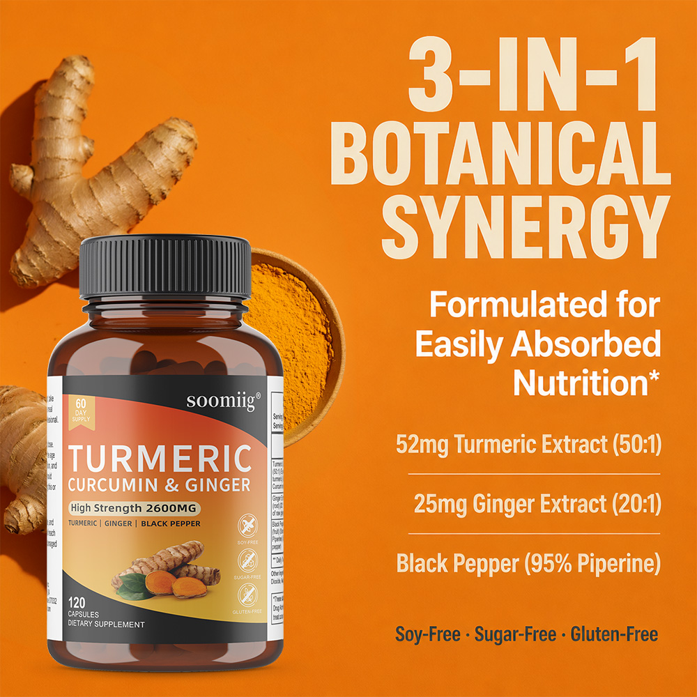 Cápsulas de Cúrcuma, Jengibre  - Turmeric Curcumin Capsule reseña y precio