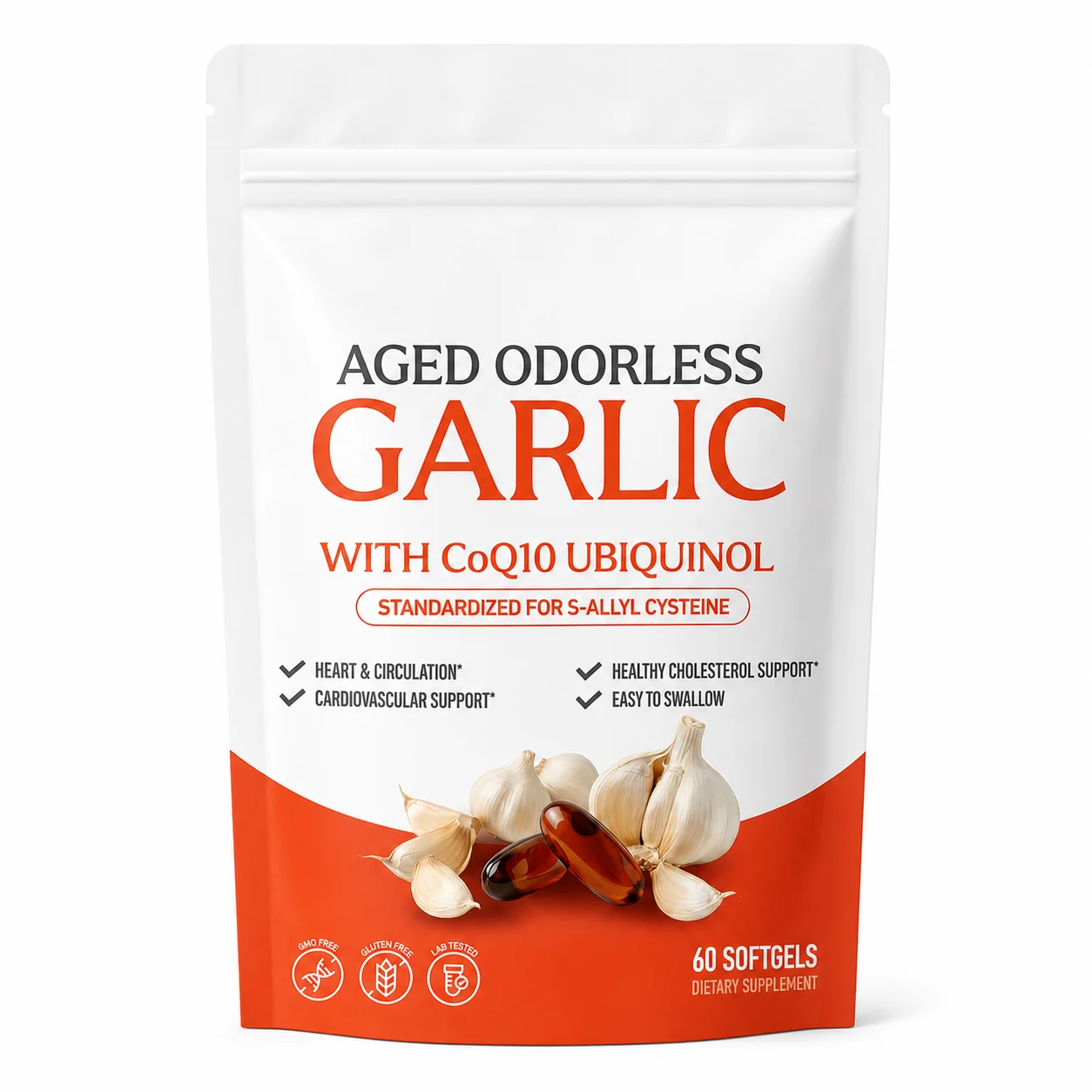 Extracto de ajo envejecido sin - Coq10 Ubiquinol Softgel reseña y precio