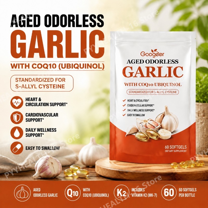 Cápsulas de Ajo Envejecido sin - Coq10 Ubiquinol Softgel reseña y precio