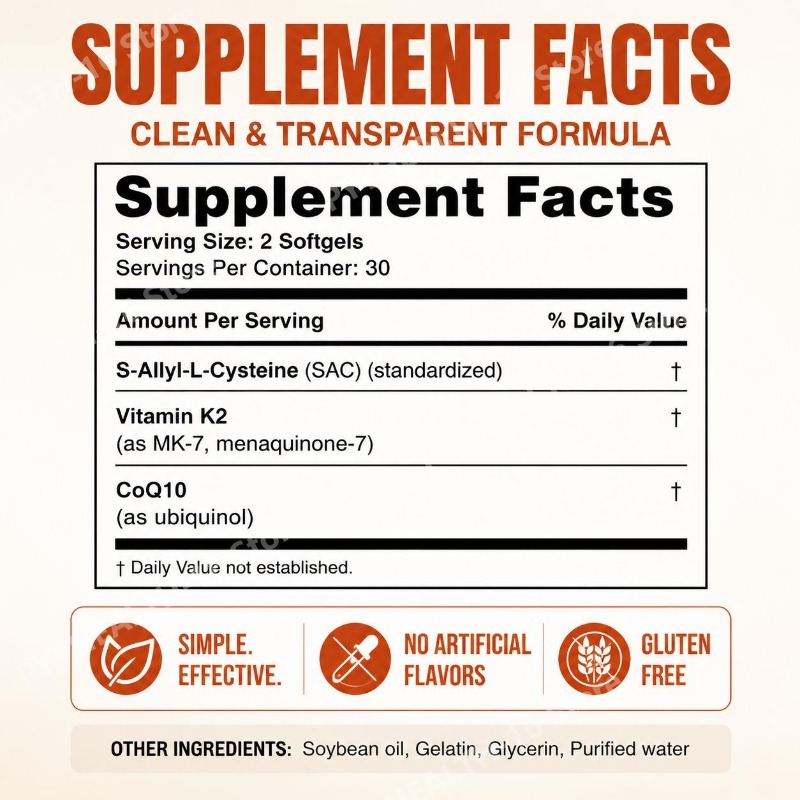 Cápsulas de Ajo Envejecido sin - Coq10 Ubiquinol Softgel reseña y precio